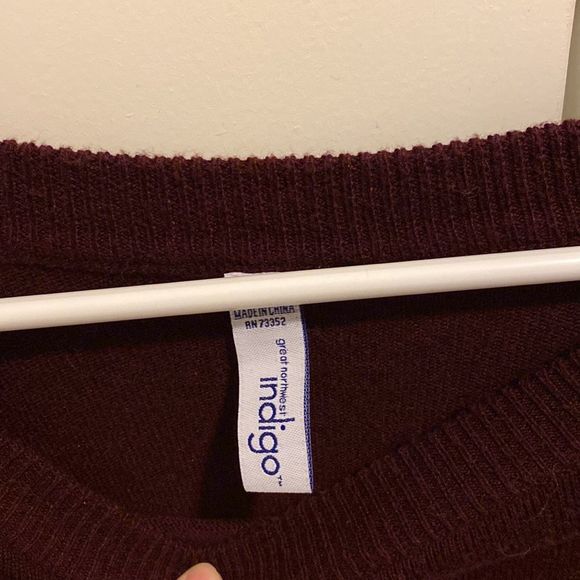 indigo burgundy colored sweater dress, size small - Picture 2 of 5